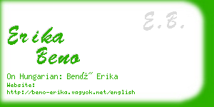 erika beno business card